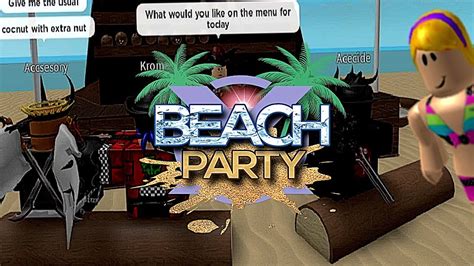 Beach Party At Sword Fighting Facility! !!!ROBLOX SPECIAL!!! - YouTube