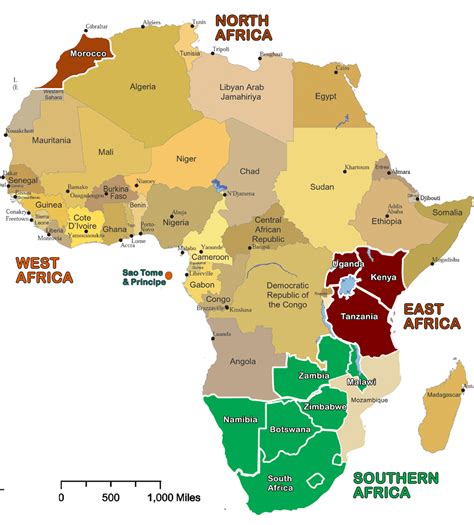 African Countries | Maps of Africa with country links and key attractions | African countries ...