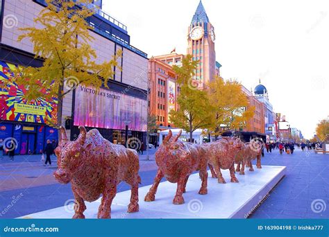 Wangfujing Shopping Street in Beijing, China Editorial Stock Photo - Image of famous, china ...