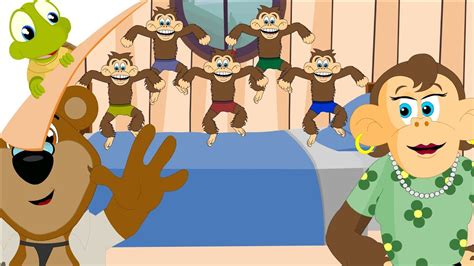 Five Little Monkeys jumping on the bed - Nursery Rhymes - YouTube