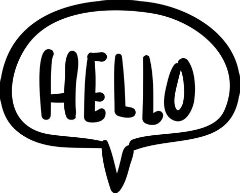 Hello Speech Bubble PNG HD Image | PNG All
