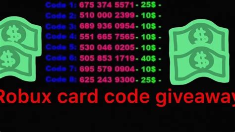 FREE ROBUX GIFT CARD CODES GIVEAWAY - YouTube in 2021 | Roblox, Roblox gifts, Digital gift card