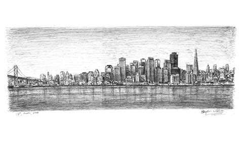 San Francisco Skyline Sketch at PaintingValley.com | Explore collection of San Francisco Skyline ...