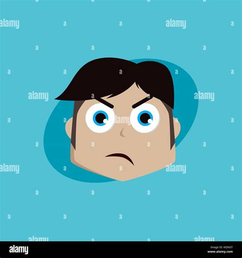 cartoon expression face male guy man vector art illustration Stock ...