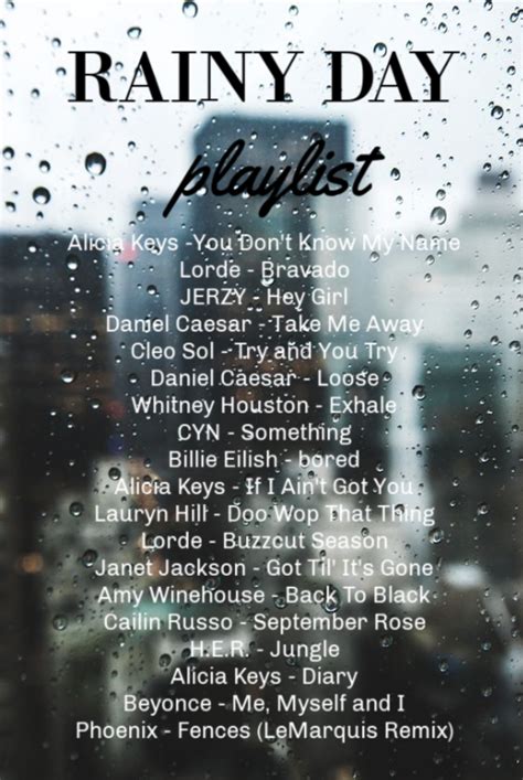 RAINY DAY ULTIMATE PLAYLIST - just something to listen to when it's raining and you are bored ...