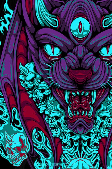 DEMON CAT DESIGN FOR SALE on Behance