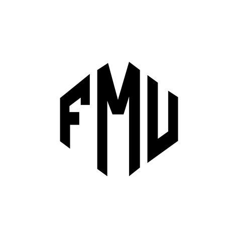 FMU letter logo design with polygon shape. FMU polygon and cube shape ...