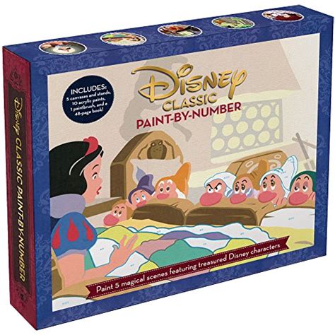 Buy INGRAM PUBLISHING Disney Classic Arylic Paint by Number Set w/ Canvases Display Stands ...