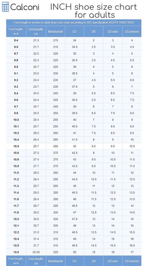 Foot Measurement, Measurement Inches, Conversion Chart, Shoe Size ...