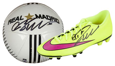 Lot Detail - Cristiano Ronaldo Signed Soccer Ball and Signed Left Cleat ...