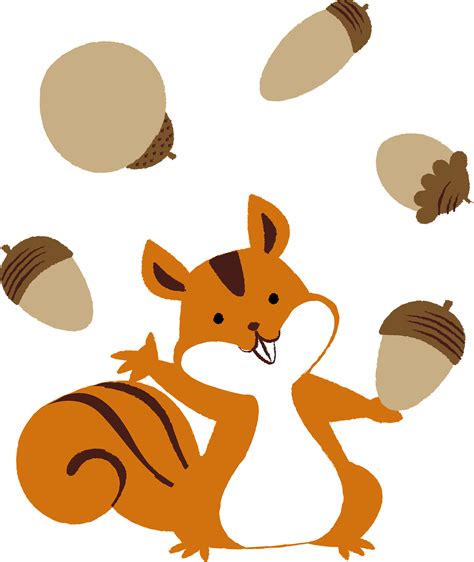 Squirrel Is Juggling Acorns clipart. Free download transparent .PNG ...