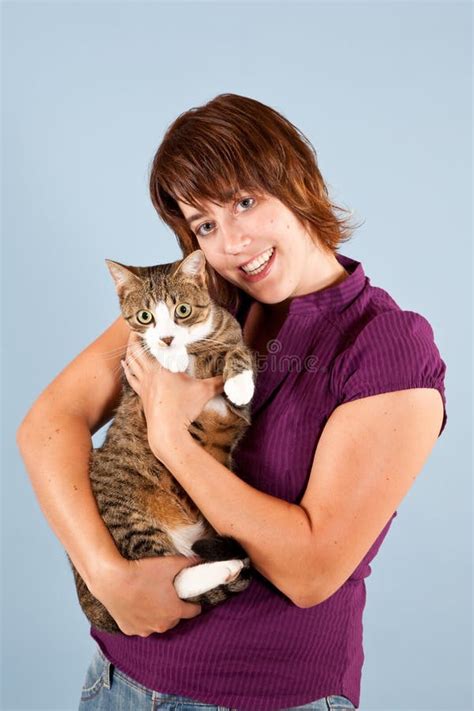 Cuddly cat stock image. Image of pleasure, beauty, smile - 12454755