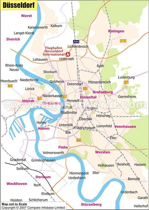 Dusseldorf Map | City Map of Dusseldorf, North Rhine-Westphalia