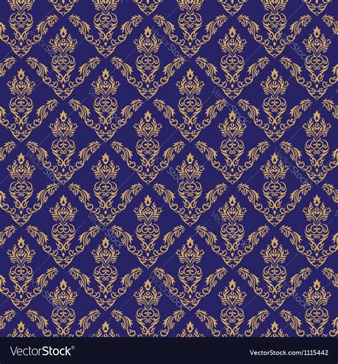 Blue Damask Wallpaper / Wallpaper Designer Large Blue Damask On Dark ...