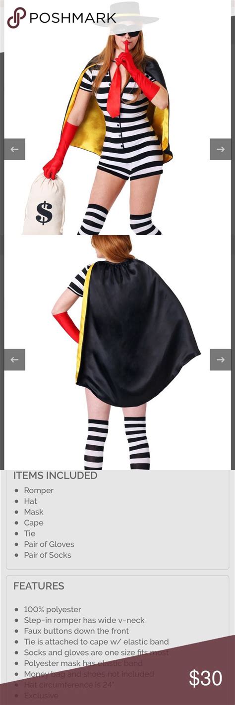 Women’s burglar costume NEW XL | Burglar costume, Clothes design, Costumes