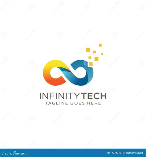 Infinity Tech Logo Design Template Illustration . Infinity Logo With ...