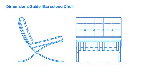 Barcelona Chair Dimensions & Drawings | Dimensions.Guide