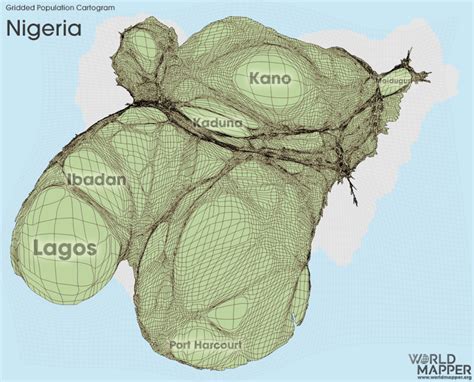 Nigeria Gridded Population - Worldmapper