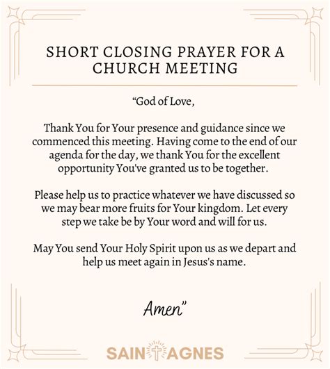 8 Closing Prayers for a Church Meeting or Fellowship