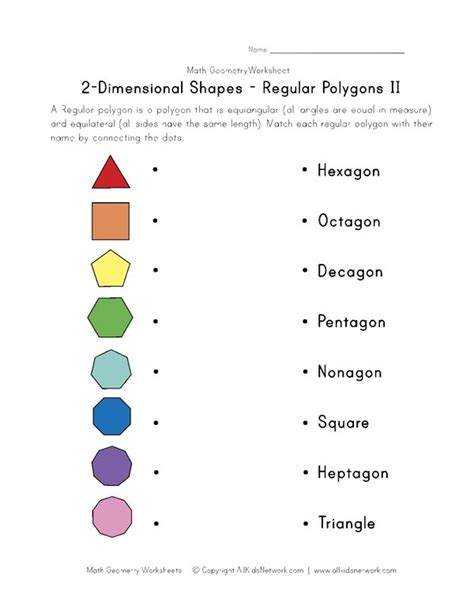 Regular Polygons Worksheet 2 | Worksheets Samples