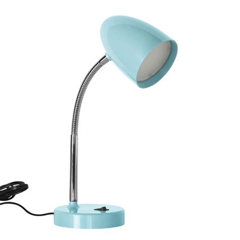 Mainstays LED Desk Lamp, Flexible Metal Gooseneck, Mint - Walmart.com ...