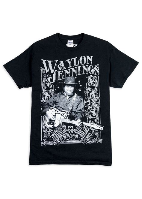 Waylon Jennings Portrait Men's Crewneck Tee Shirt – Waylon Jennings Merch Co.