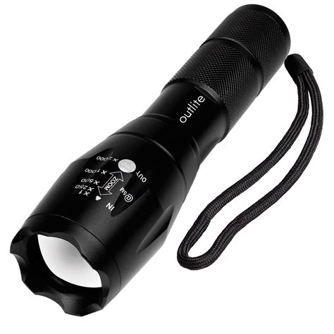 Outlite A100 Portable Ultra Bright Handheld LED Flashlight with Adjustable Focus and 5 Light ...