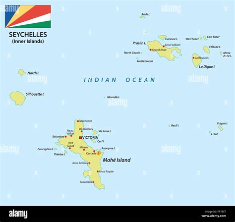 seychelles map with flag Stock Vector Image & Art - Alamy