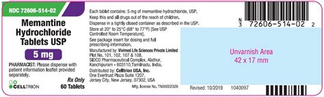 Memantine Tablets - FDA prescribing information, side effects and uses