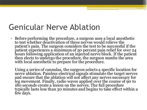 About Genicular Nerve Ablation