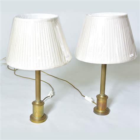 Pair of Antique Brass Lamp Bases – Elaine Phillips Antiques