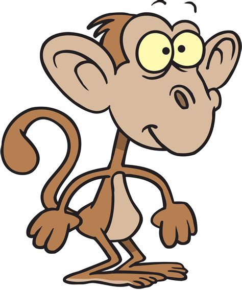 Monkey Cartoon Images - Cute monkey cartoon thinking Royalty Free ...