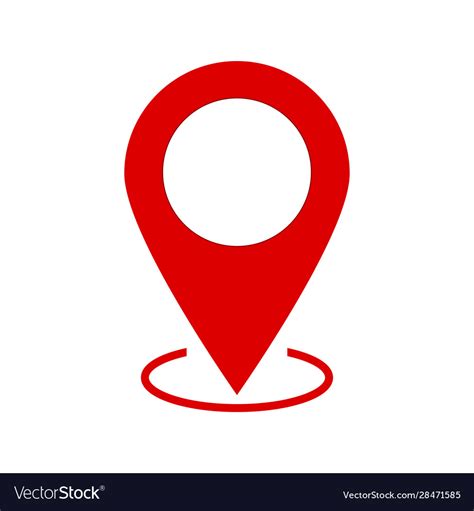 Location icon gps marker symbol map pin Royalty Free Vector