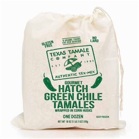 Texas Tamale Company Hatch Green Chile Tamales, 12 ct / 18 oz - Kroger