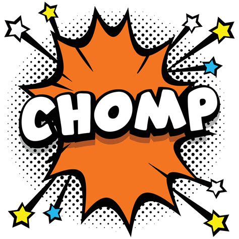 chomp Pop art comic speech bubbles book sound effects 12952868 Vector ...