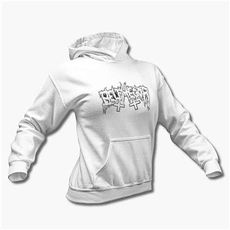 Belphegor Band Hoodie, Belphegor Logo White Hooded Sweatshirt, Black Metal Merchandise – Metal ...