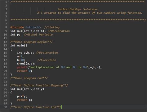 Basic Structure of C program - GetWays Solution