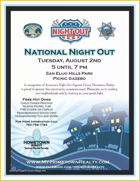 53 National Night Out Flyer Template Free | Heritagechristiancollege