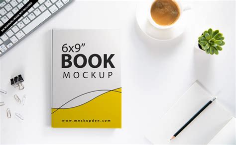 Free 6x9 Book Mockup PSD Template - Mockup Den