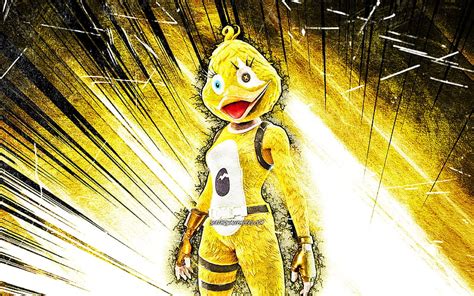 Quackling, grunge art, Fortnite Battle Royale, Fortnite characters, Quackling Skin, HD wallpaper ...