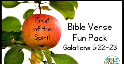 Fruit of the Spirit Bible Verse Fun Pack | Bible Fun For Kids