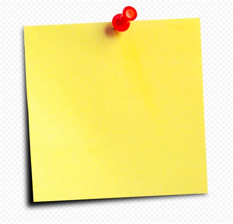 HD Yellow Blank Paper Sticky Note Transparent PNG | Citypng