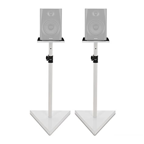 Studio Monitor Speaker Stands, White, Pair at Gear4music