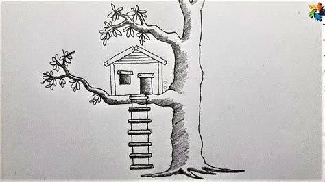 How To Draw A Treehouse For Kids