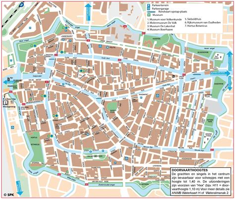 Leiden city center map - Ontheworldmap.com