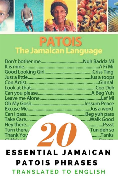 20 Essential Jamaican Patois Phrases Translated to English | Jamaican words, Jamaican phrases ...