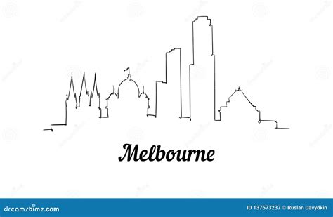 Melbourne Skyline And Flag Royalty-Free Illustration | CartoonDealer.com #5898780