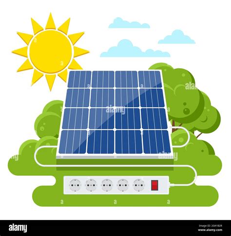 Solar panel. Renewable energy sources. Backup power energy storage ...