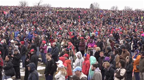 Large gathering of people for 2017 Trump inauguration 4k Stock Video Footage - Storyblocks