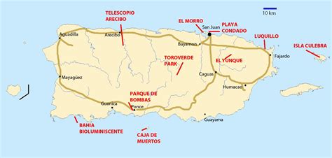 Mapa De Puerto Rico Turistico